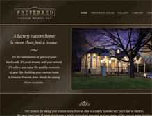 Tablet Screenshot of preferredcustomhomes.com